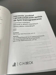 Autorzy książki o przekształcaniu spółek C.H.Beck Lista autorów książki o przekształcaniu spółek, w tym adw. dr Paweł Daszczuk